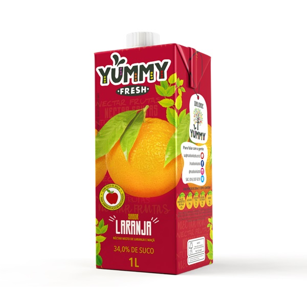 Suco Yummy Fresh Néctar Laranja 1l
